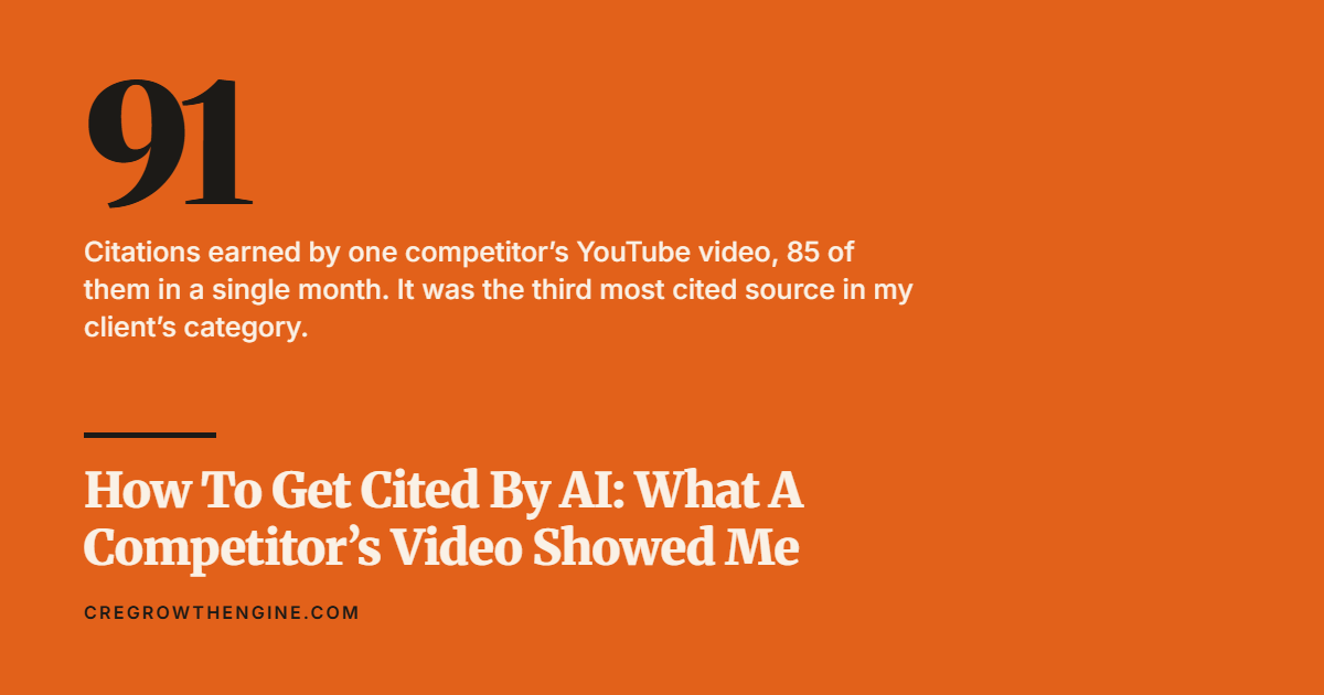 How To Get Cited By AI: What A Competitor’s Video Showed Me
